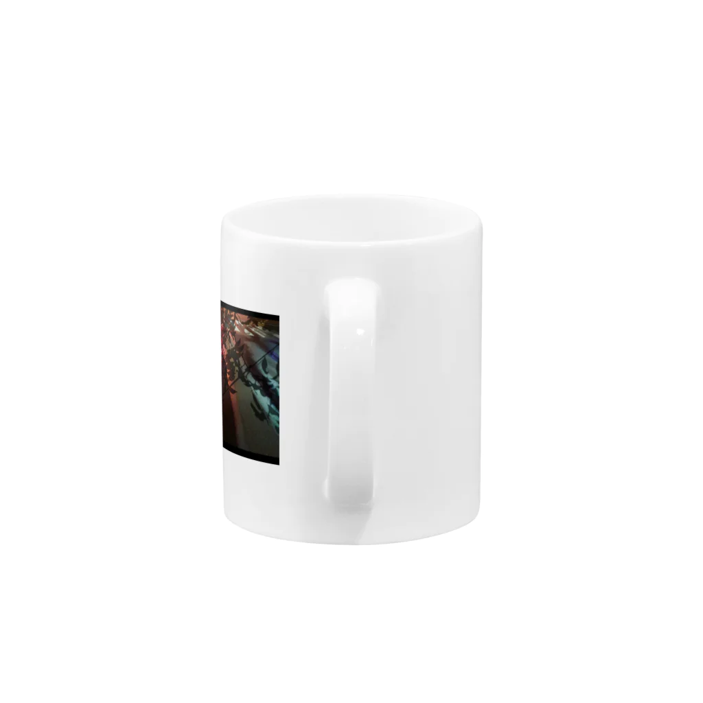 野々の深夜の信号に葉影 Mug :handle