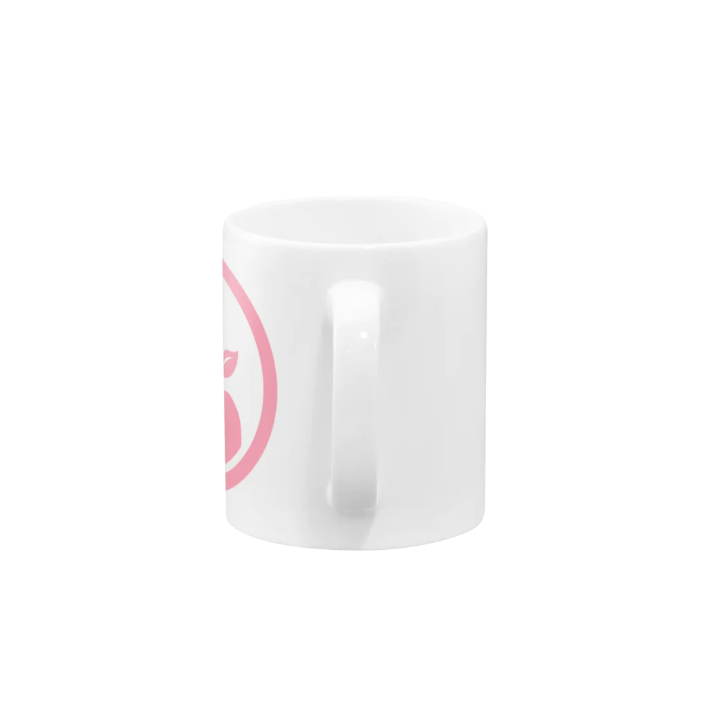 uchinokomonの覗き林檎 PINK Mug :handle