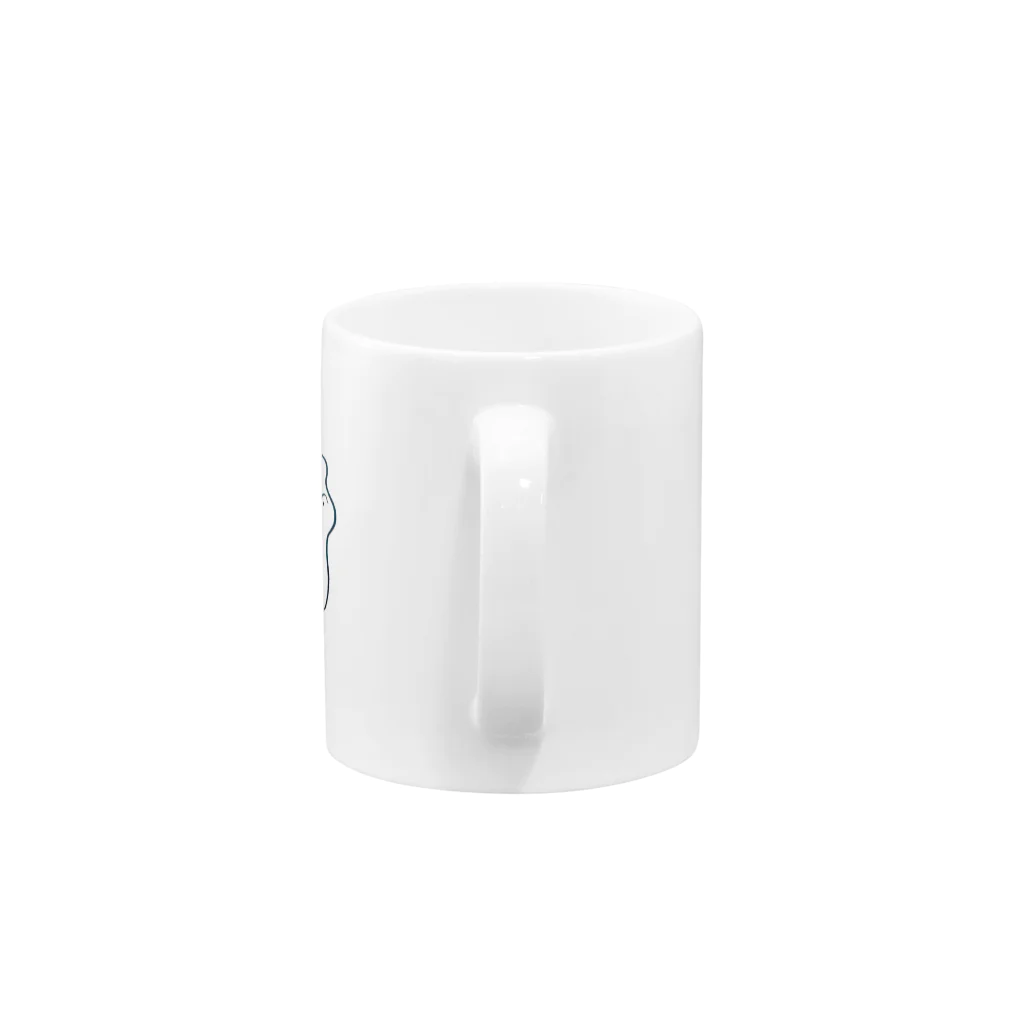 一色に統一できなくて白のウェーブ型ボディ Mug :handle