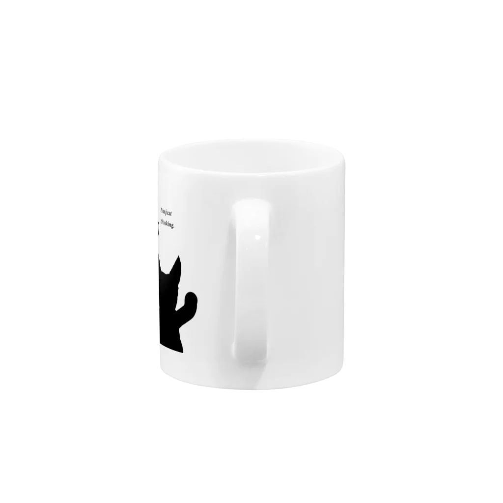 空飛ぶクジラの考える猫 Mug :handle
