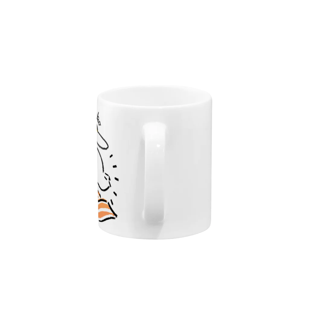 pukupekoのベーコンエッグしろくまちゃん Mug :handle