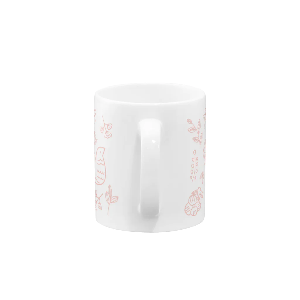 Hütte　hiiiiiのとりとおはな Mug :handle