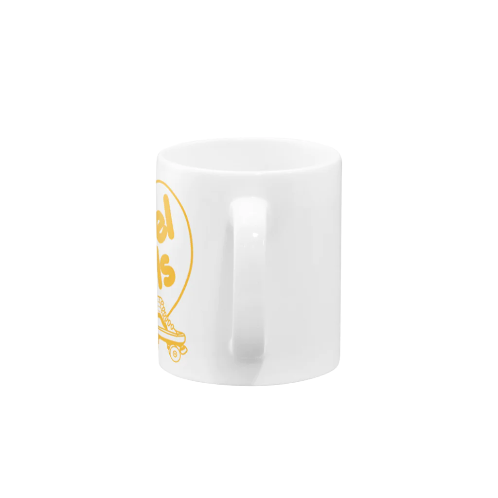 ITSUMItalkstoreのREBEL ROLLER GIRLS黄色 Mug :handle