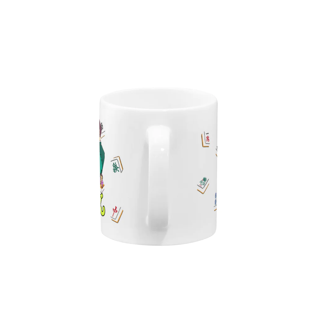 みどりいろ通信の雀だらり〜ん Mug :handle