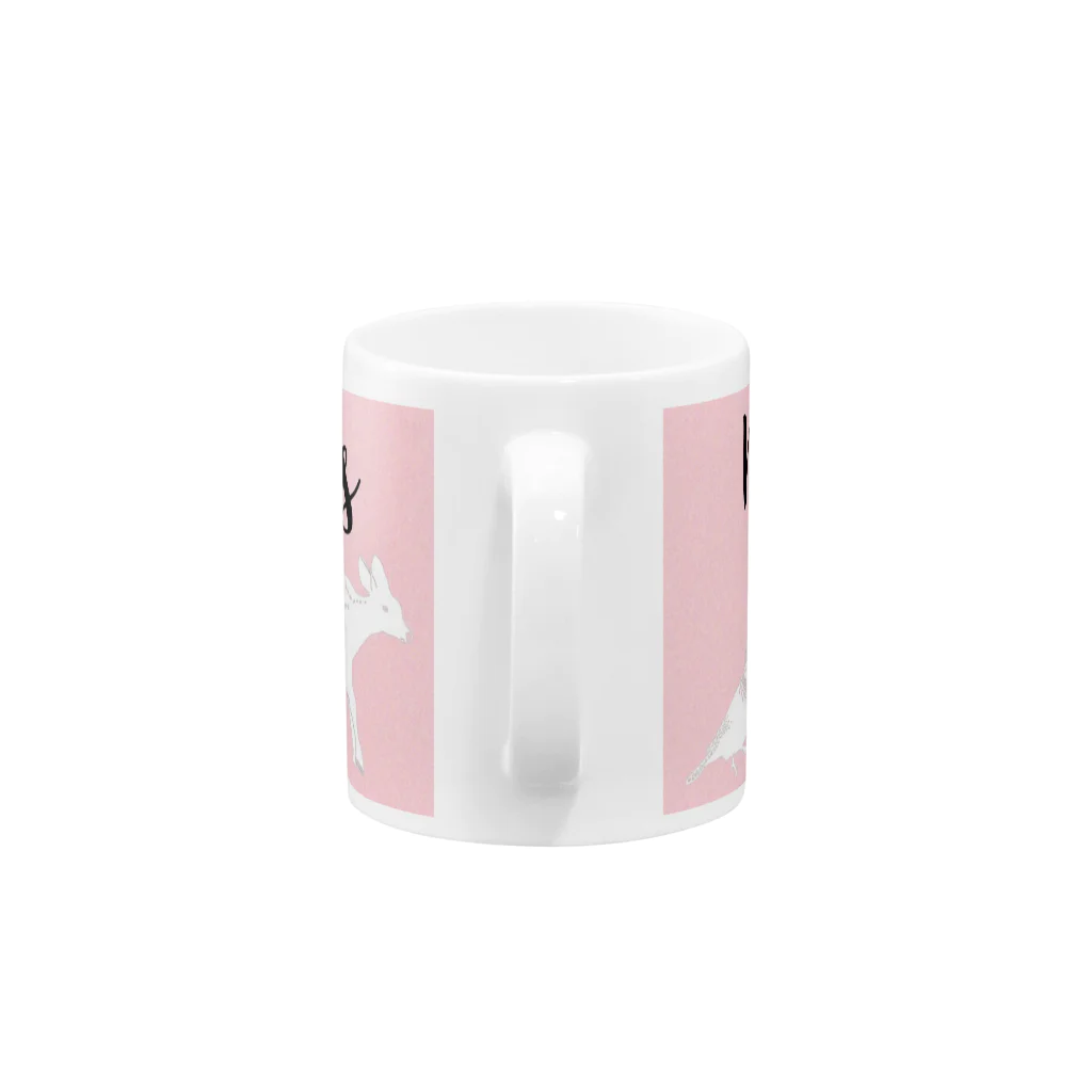 qunqunのMeryChristmas(ピンク色) マグカップの取っ手の部分