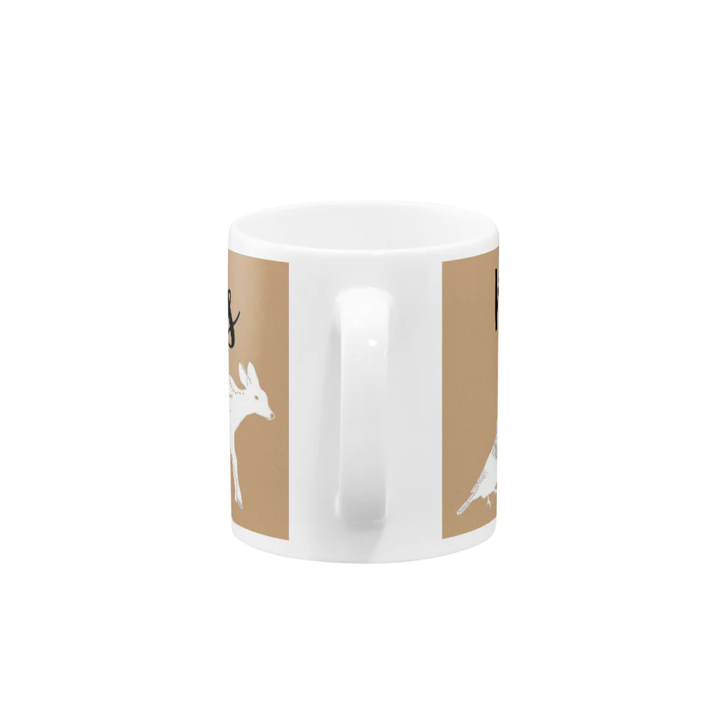 qunqunのMeryChristmas(ブラウン) Mug :handle