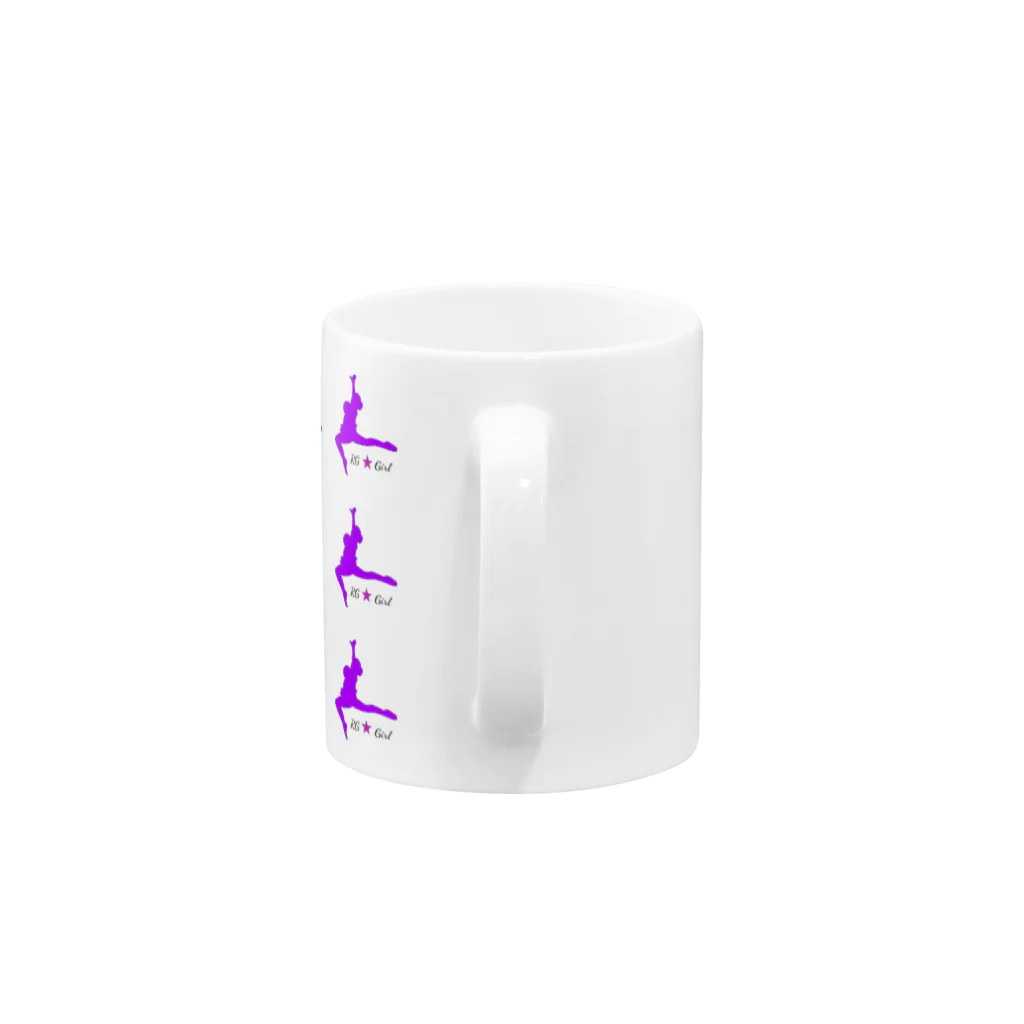 ふうりんroomの新体操ガールしかジャンプパープル Mug :handle