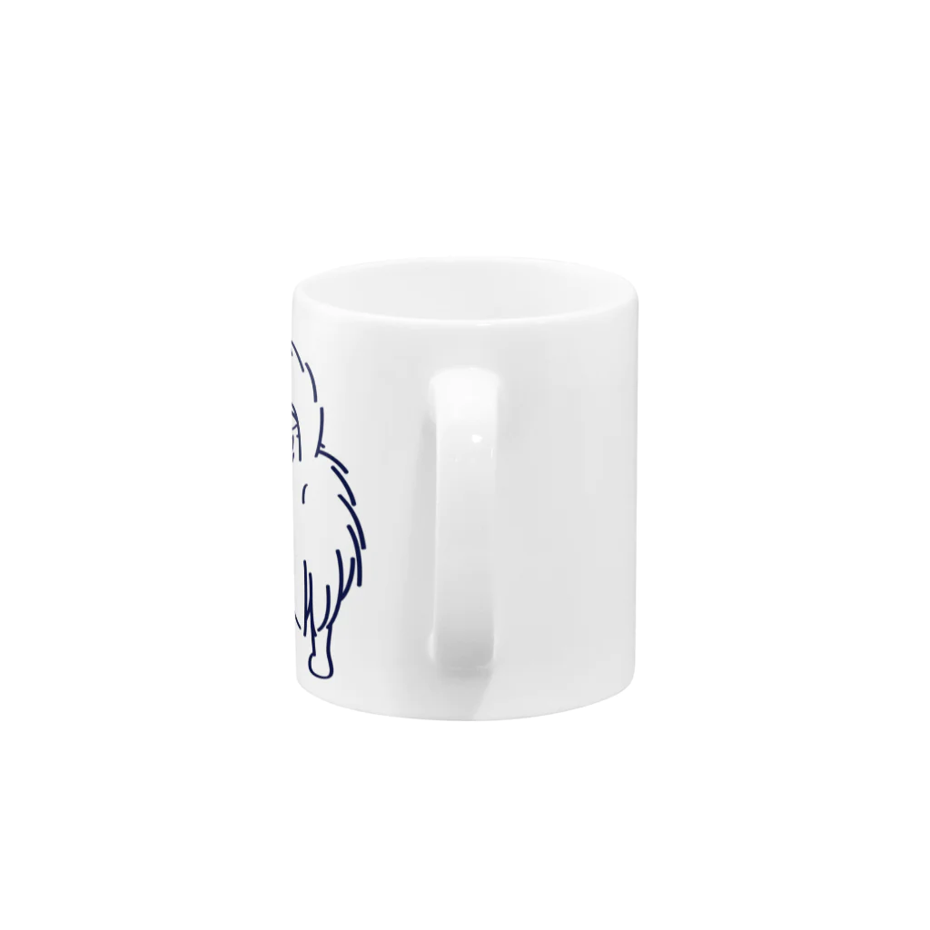 イラスト MONYAAT の**いつも見ているポメラニアンA Mug :handle