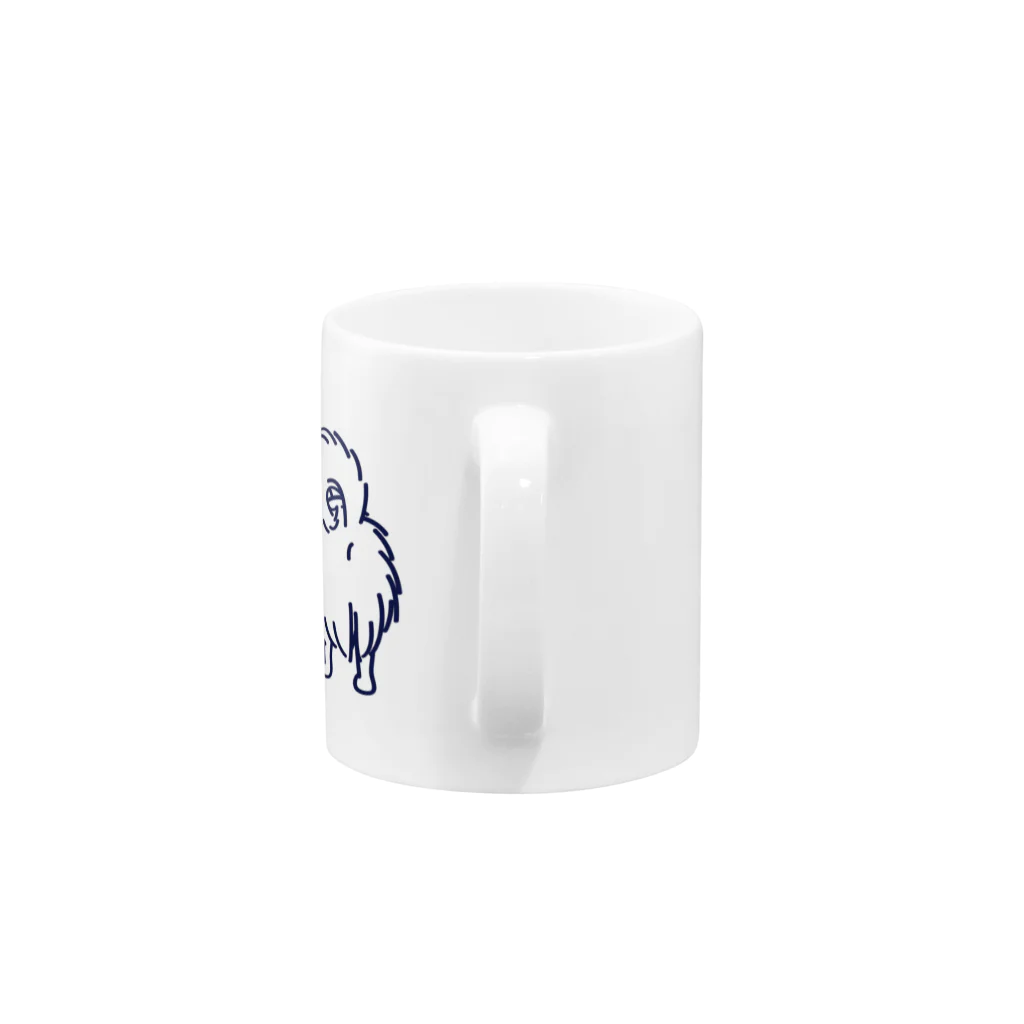 イラスト MONYAAT のCT83いつも見ているポメラニアンA_center Mug :handle