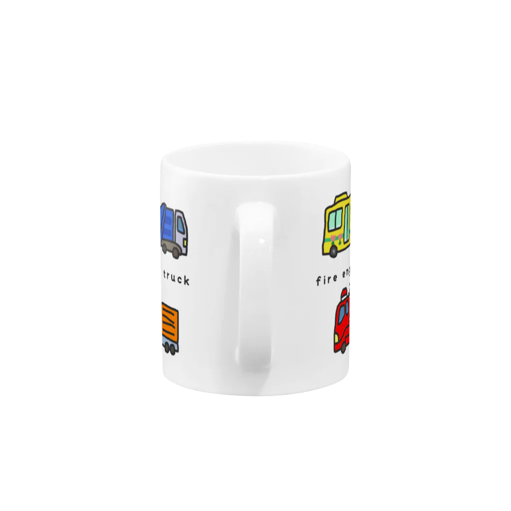 materialize.jpのはたらくくるま Mug :handle