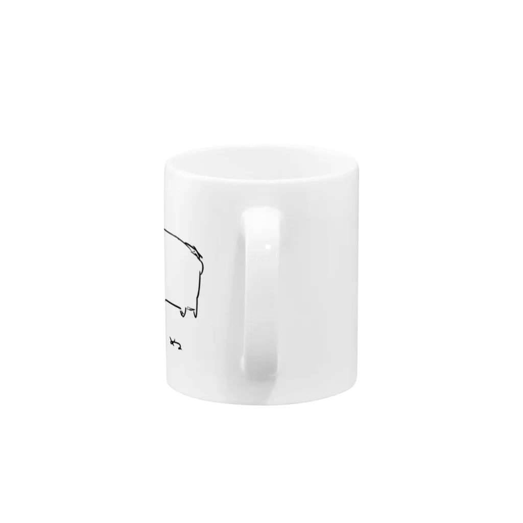 スタジオ腹八分 売店のいぬ Mug :handle