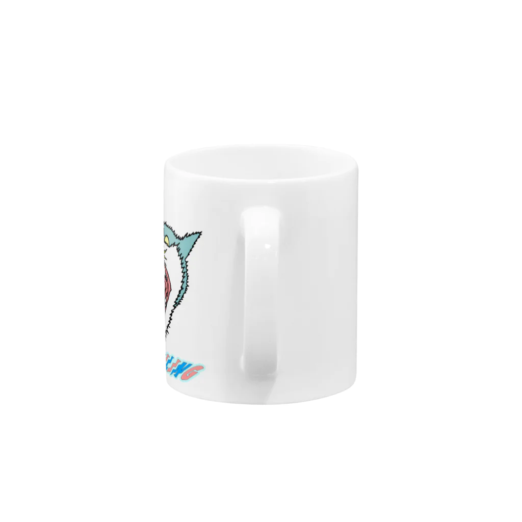 DIE SMILINGのあくびネコ Mug :handle