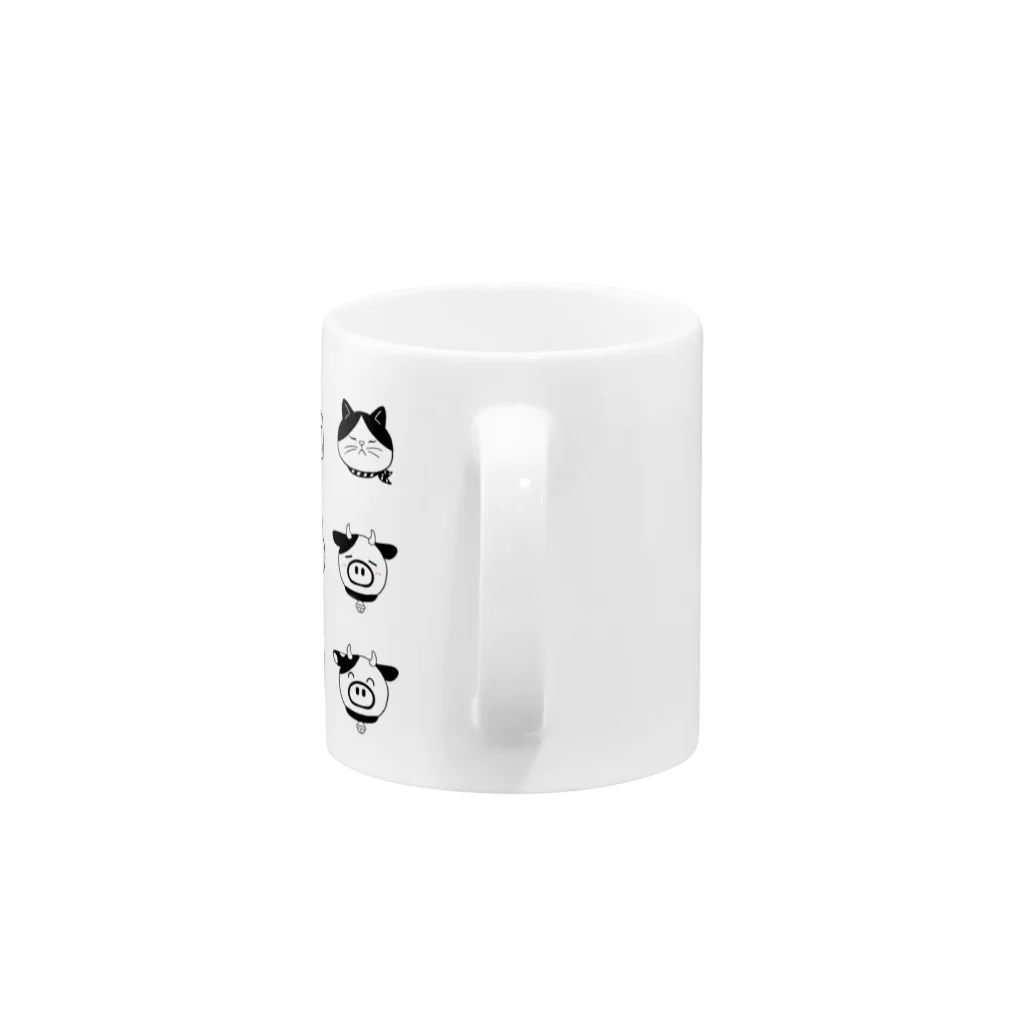 シカの猫探し Mug :handle