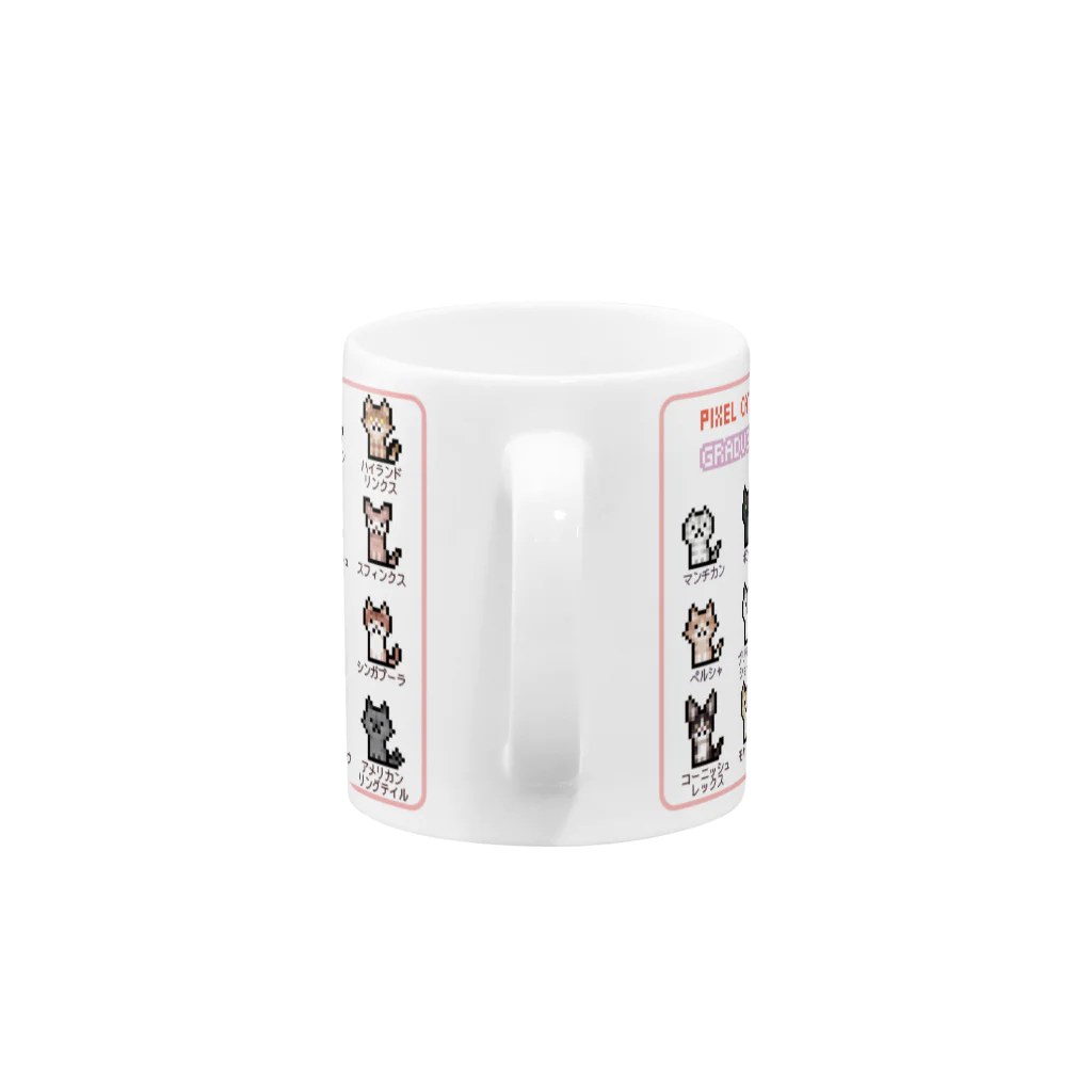 GRADUCAのPixelArt ニャンズチャン Mug :handle