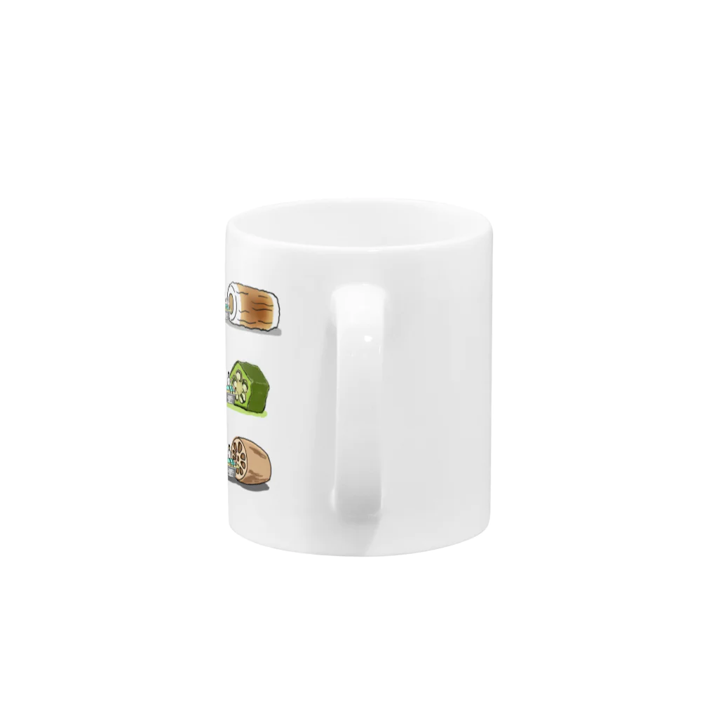 からばく社のMRI(食べ物詰め合わせ) Mug :handle