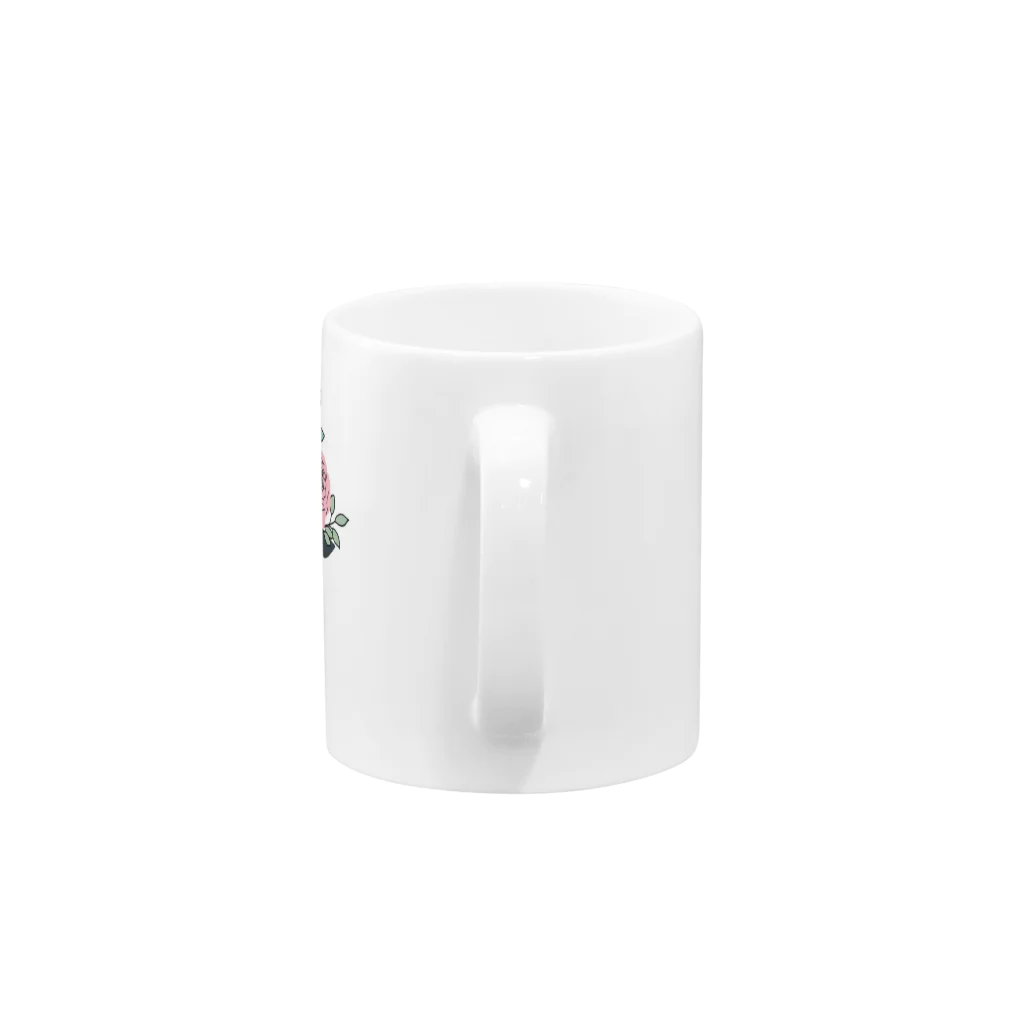 Mana Design Storeの花瓶とお花のイラストWH マグカップの取っ手の部分