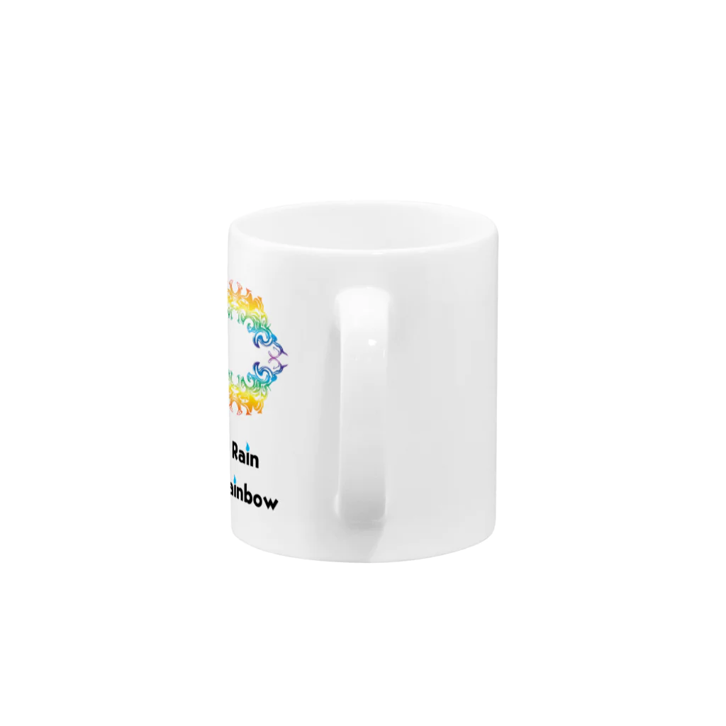 たおるまんじゅうのNo Rain No Rainbow Mug :handle