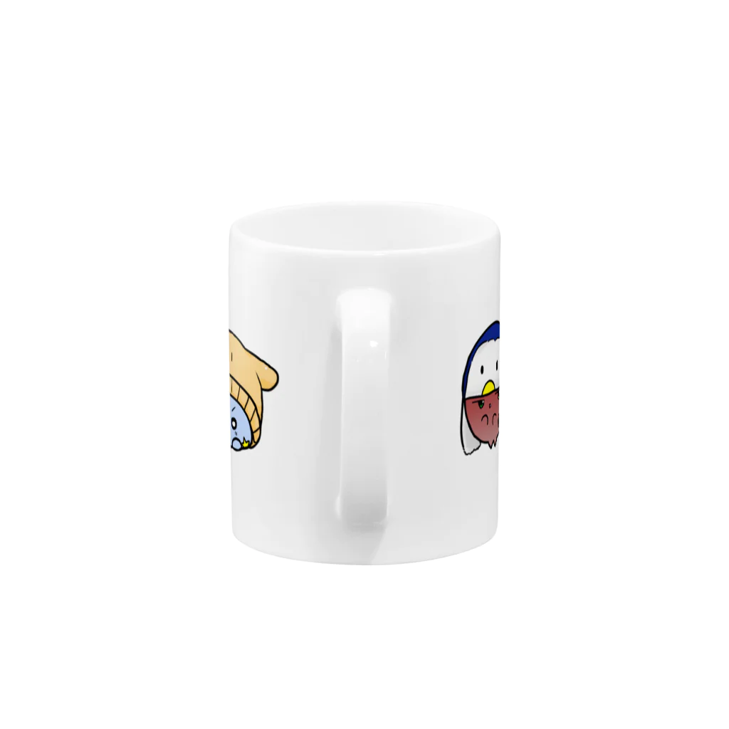 しろいのショップのおばけwithアニマル帽 Mug :handle