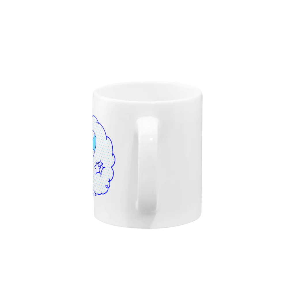 oishi-naの青いうさぎさん Mug :handle
