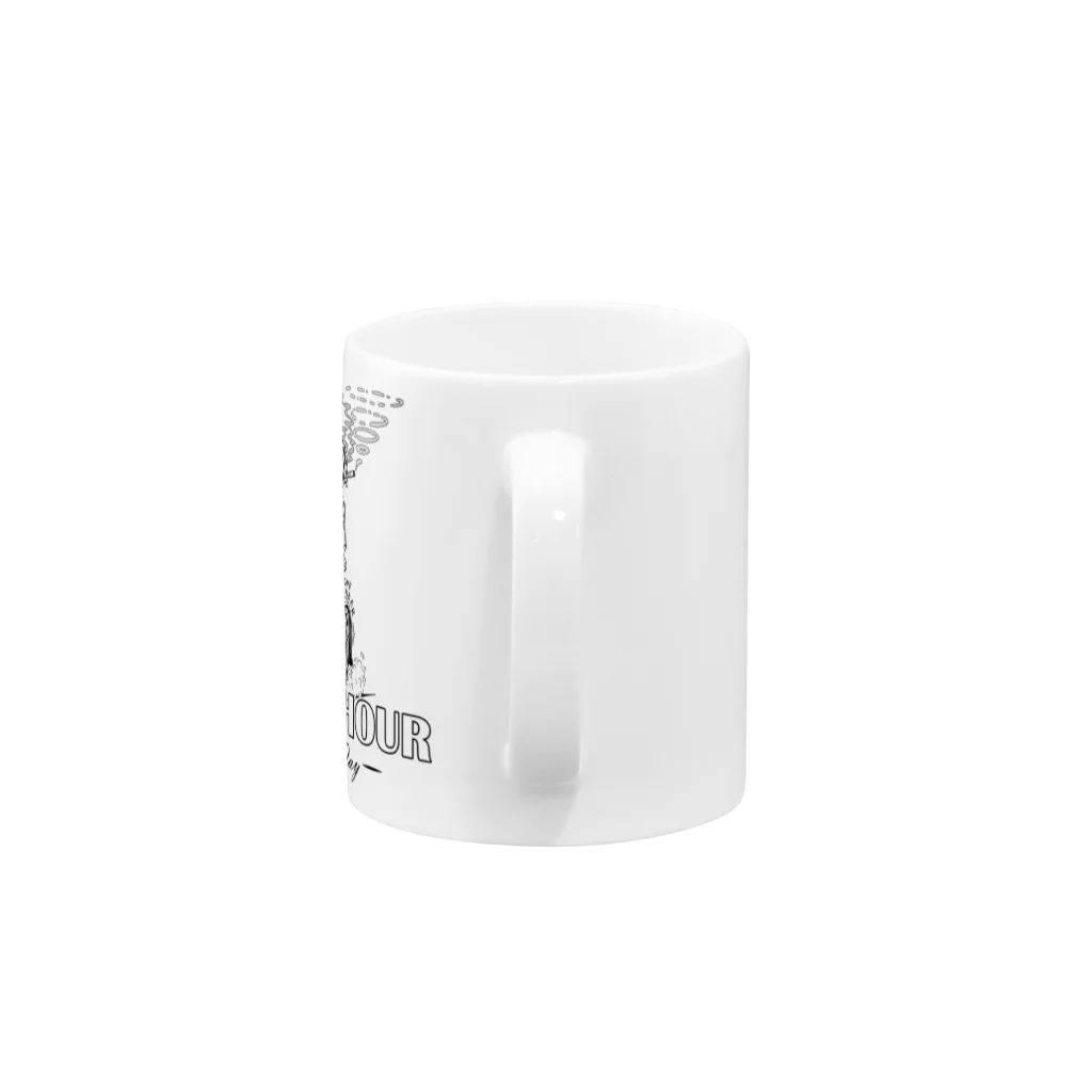 nidan-illustrationの"HAPPY HOUR"(B&W) #1 Mug :handle