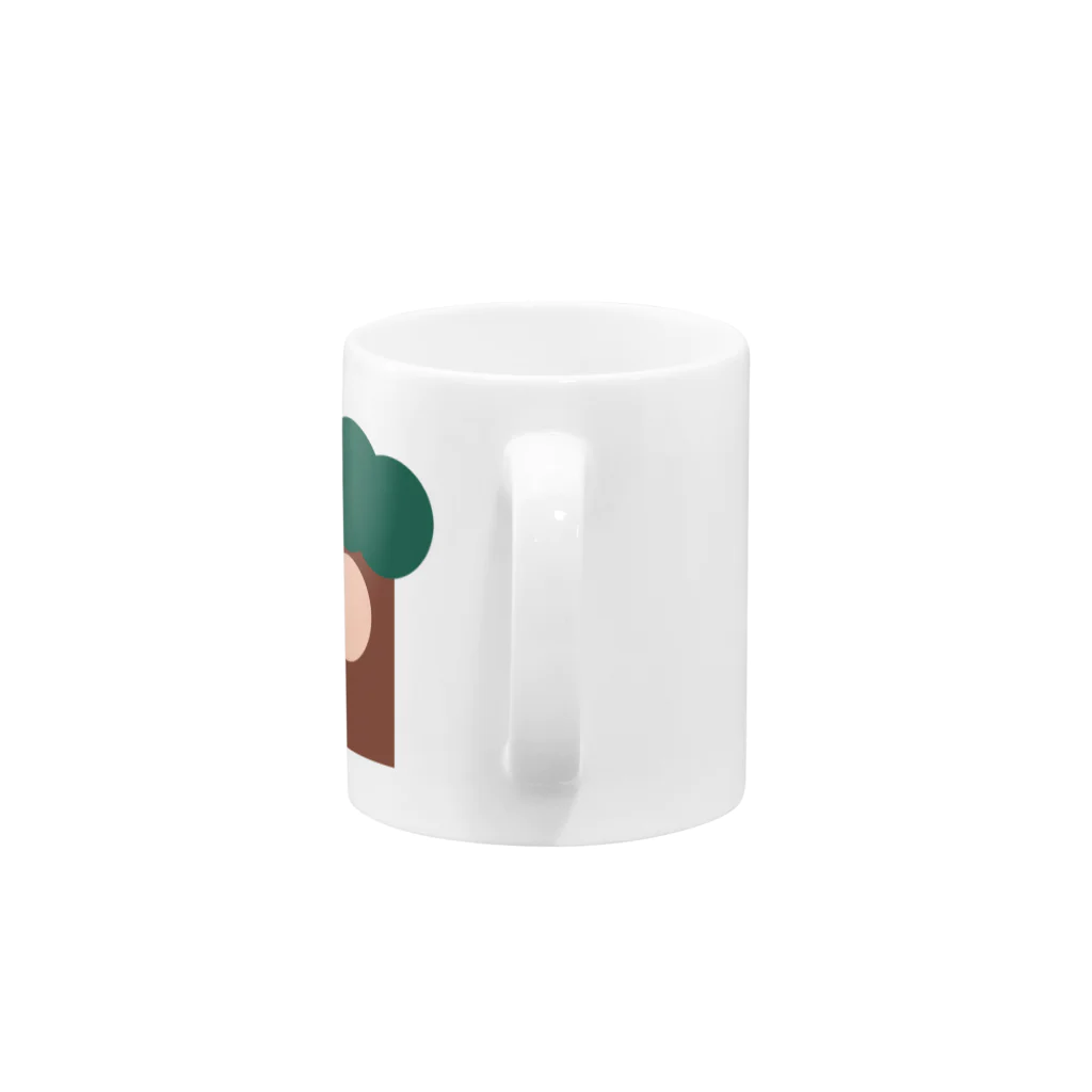 銀ペニ🐘🦷の杉の木ピクトグラム Mug :handle