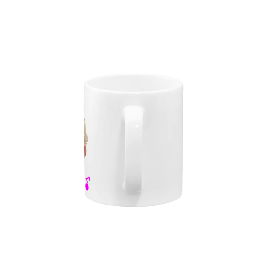 お花の双葉の薄いピンクカーネーション(花言葉) Mug :handle