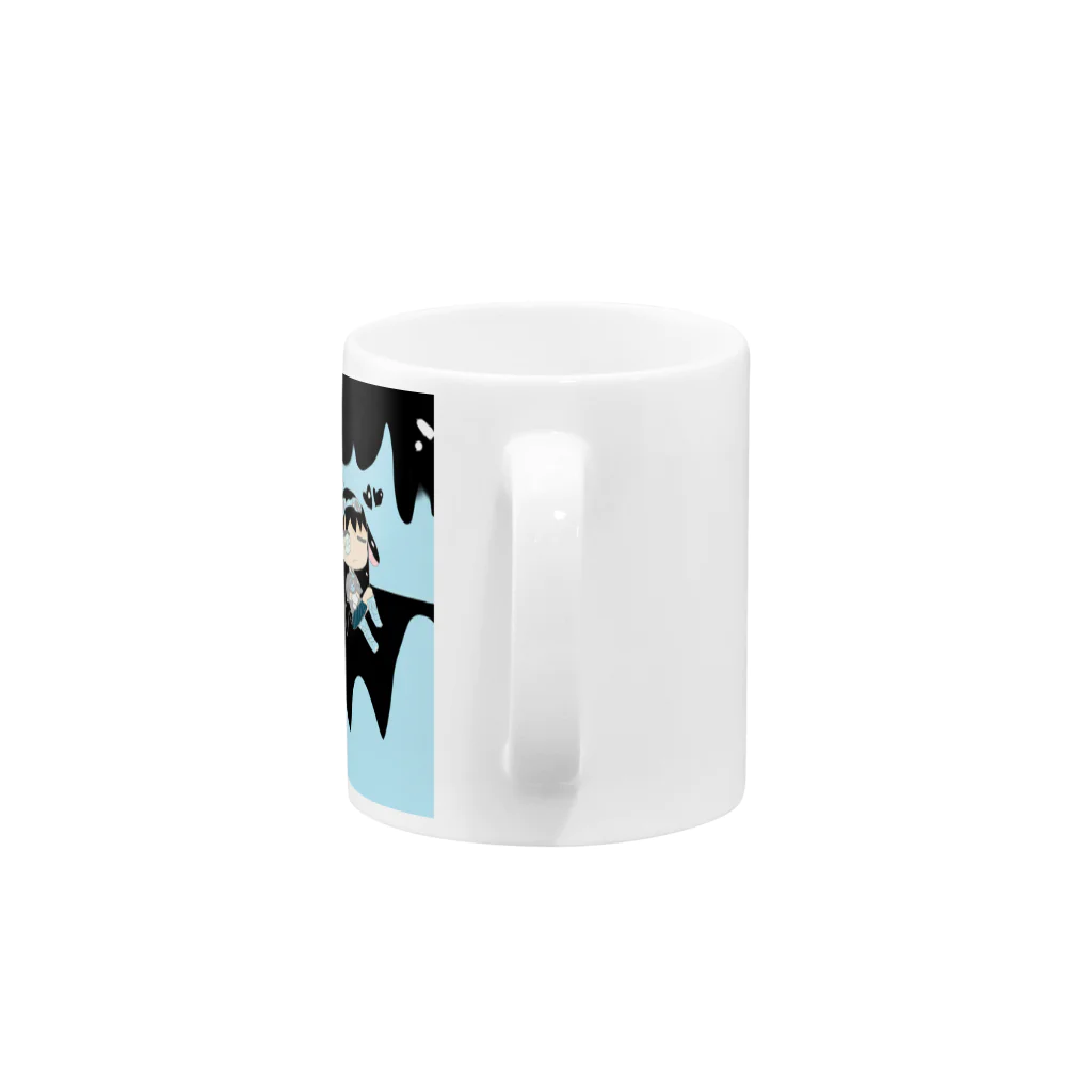 こわかわギャラリーのBlack blue  Mug :handle