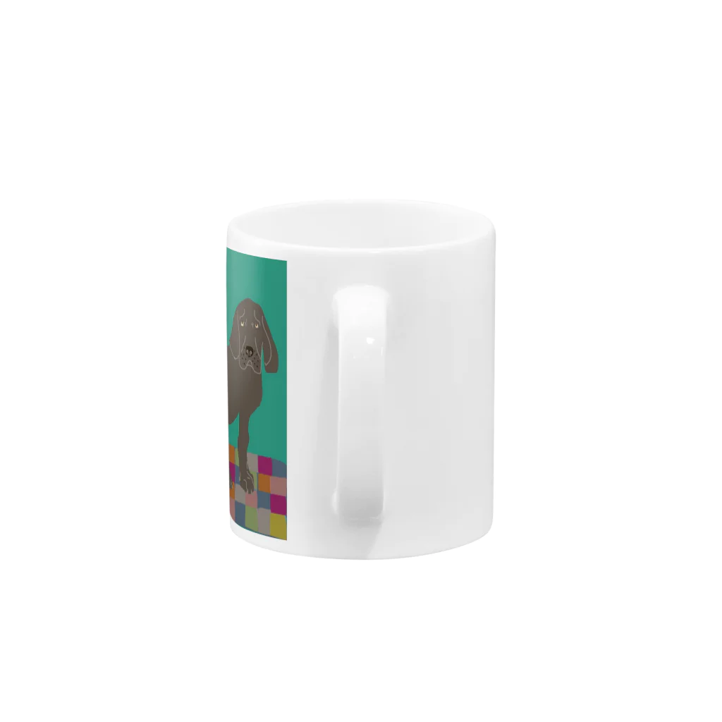 DOG DOG DOGSの茶犬 Mug :handle