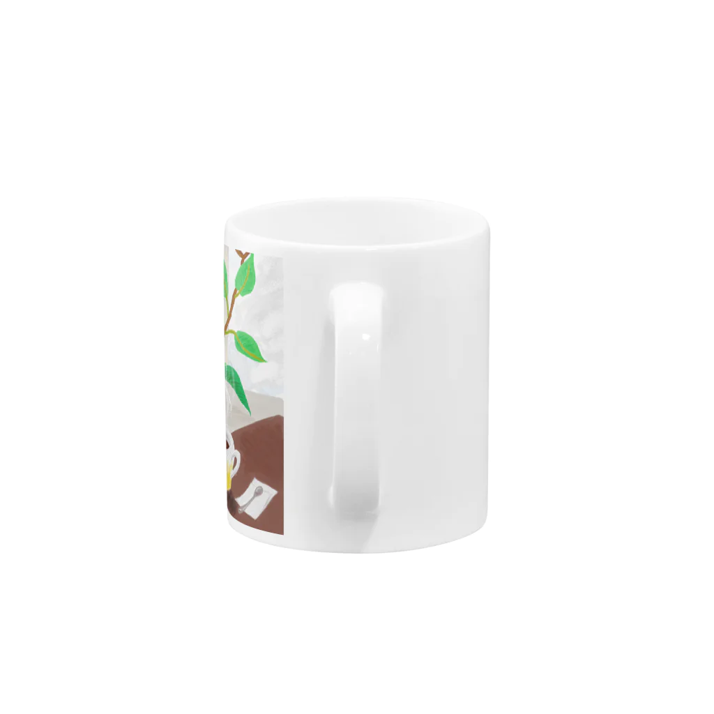 azusaAtoZのコーヒーと赤いスカート Mug :handle