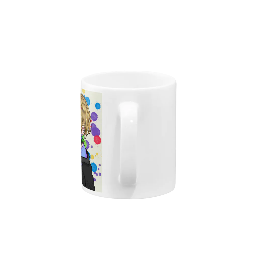 NAL(お仕事ください)のsplash girl Mug :handle