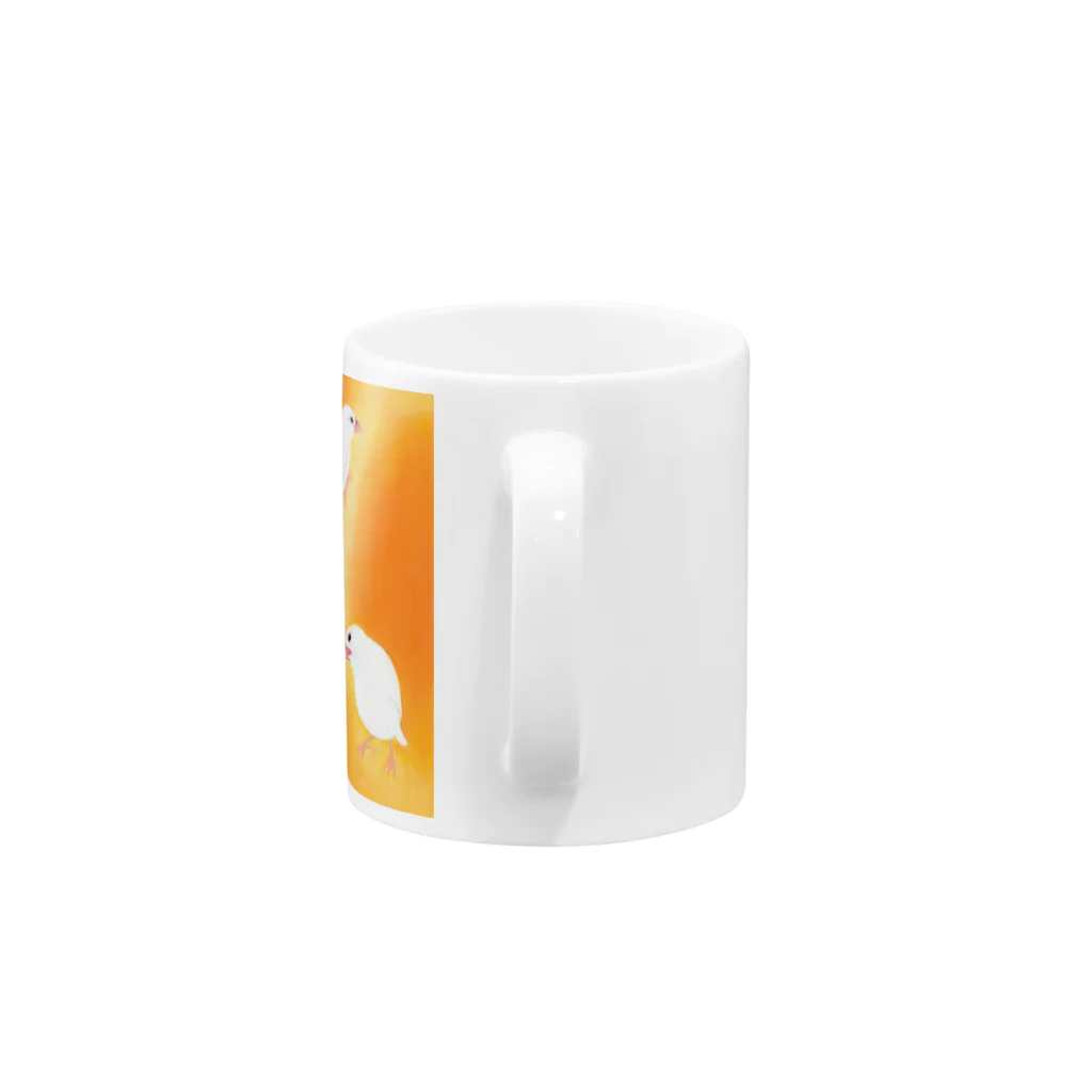 pastelfufuの文鳥『灯』 Mug :handle