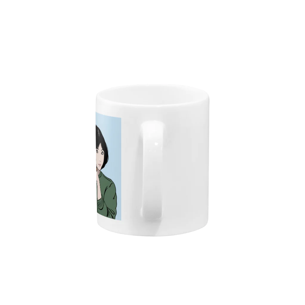 astronautのポラロイドの彼女 Mug :handle