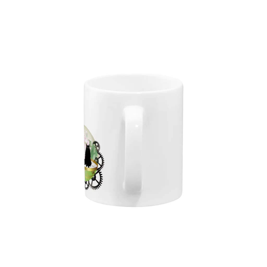 ﾛｯﾄﾓｰﾝﾄのカラクリ猫 Mug :handle