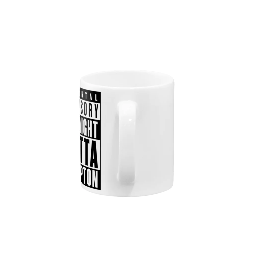 DRIPPEDのPARENTAL ADVISORY STRAIGHT OUTTA COMPTON-ペアレンタル・アドバイザリー・ストレイト・アウタ・コンプトン- ボックスロゴ Mug :handle