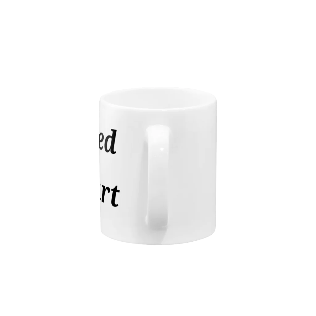 NaMEのClosedHeart ホワイト マグカップ Mug :handle