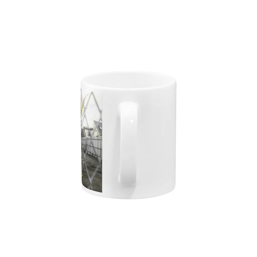 ART PHOTO ONLINE SHOPの旧線路跡 Mug :handle