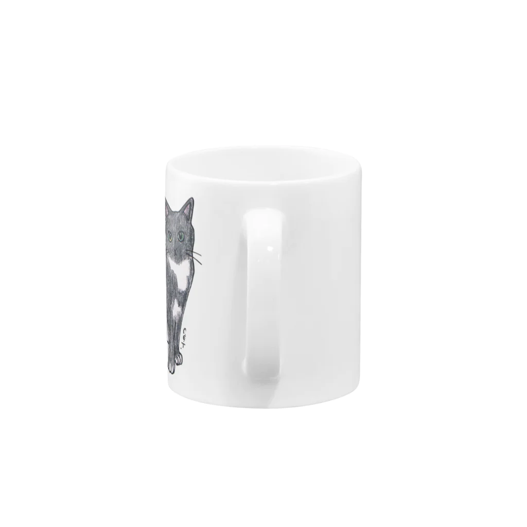 CUROGNACの100nyans097.tuxedcat Mug :handle