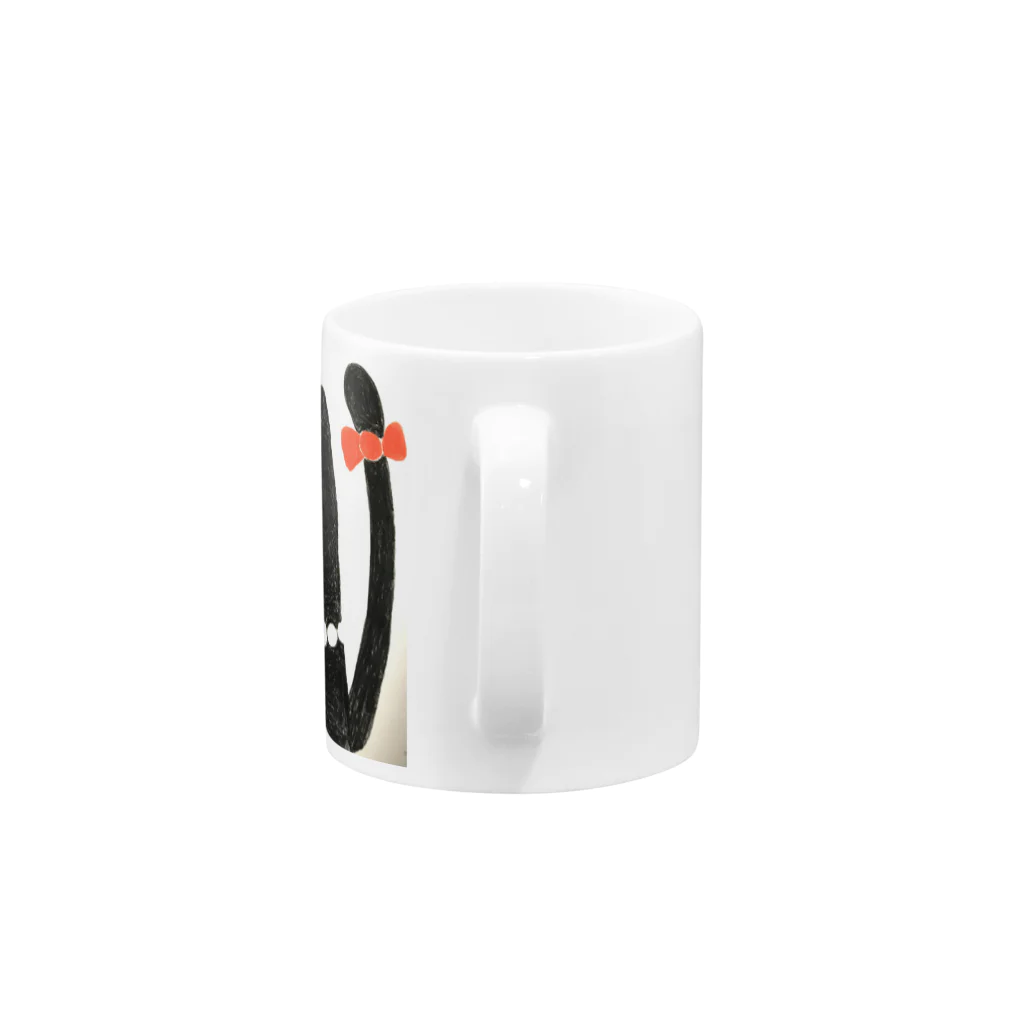 lottyのどこへでもいくファニーキャット Mug :handle