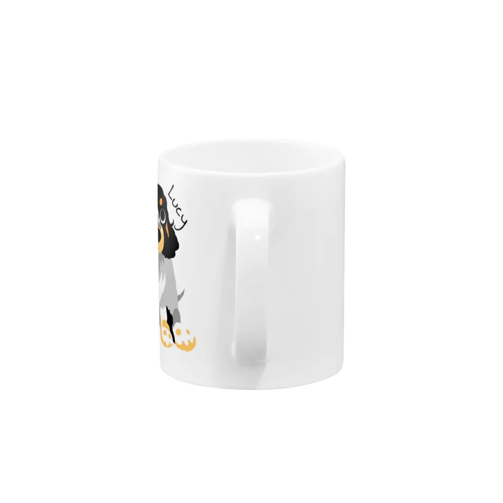 ごまいちの【Lucy】パピコタイプ黒文字 Mug :handle