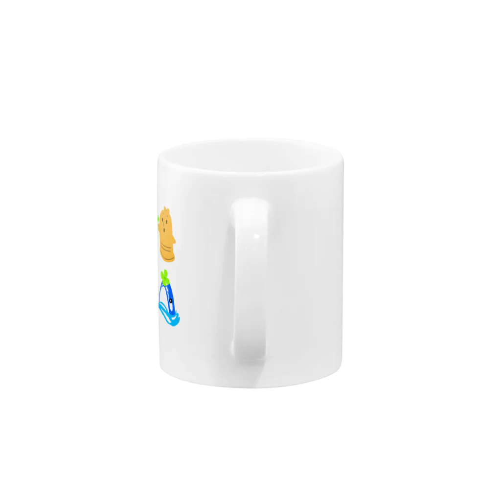 すきのもりのラッキーモチーフとみんな Mug :handle