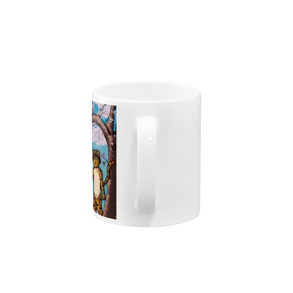 Drecome_Designのネコの花見 Mug :handle