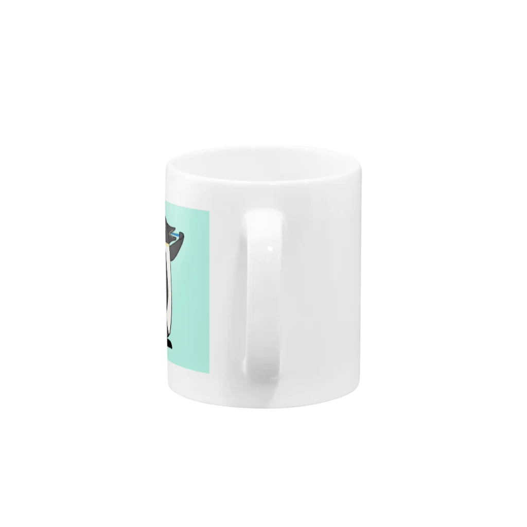 モユズの歯磨きペンギン　コップ　青 Mug :handle