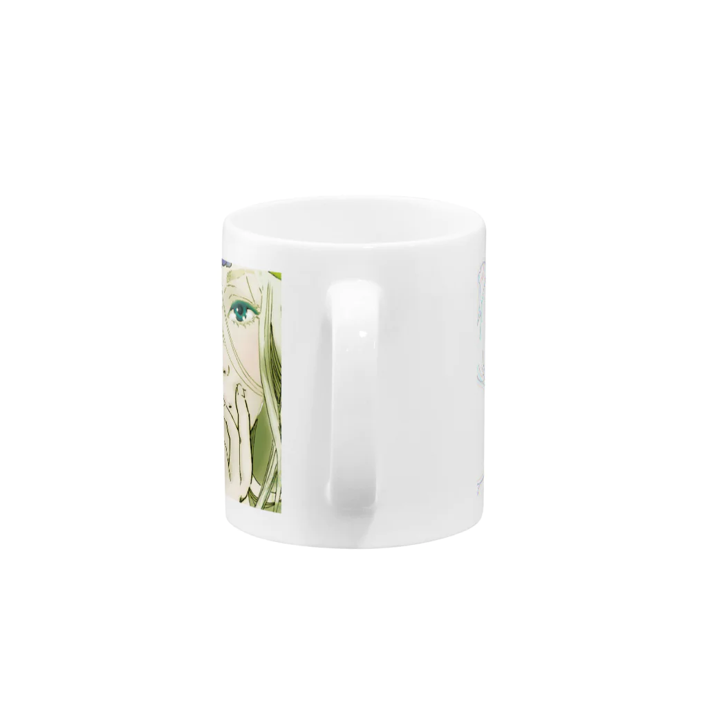 manomanoの花たちとアリス Mug :handle