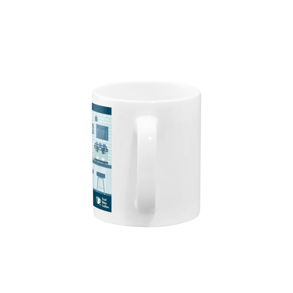 Teal Blue Coffeeの香るコーヒー Mug :handle