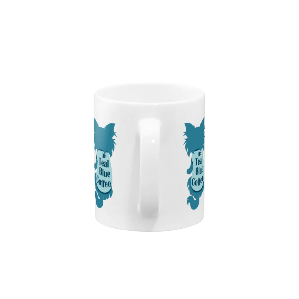 Teal Blue Coffeeのなに？ 並んだVer. Mug :handle