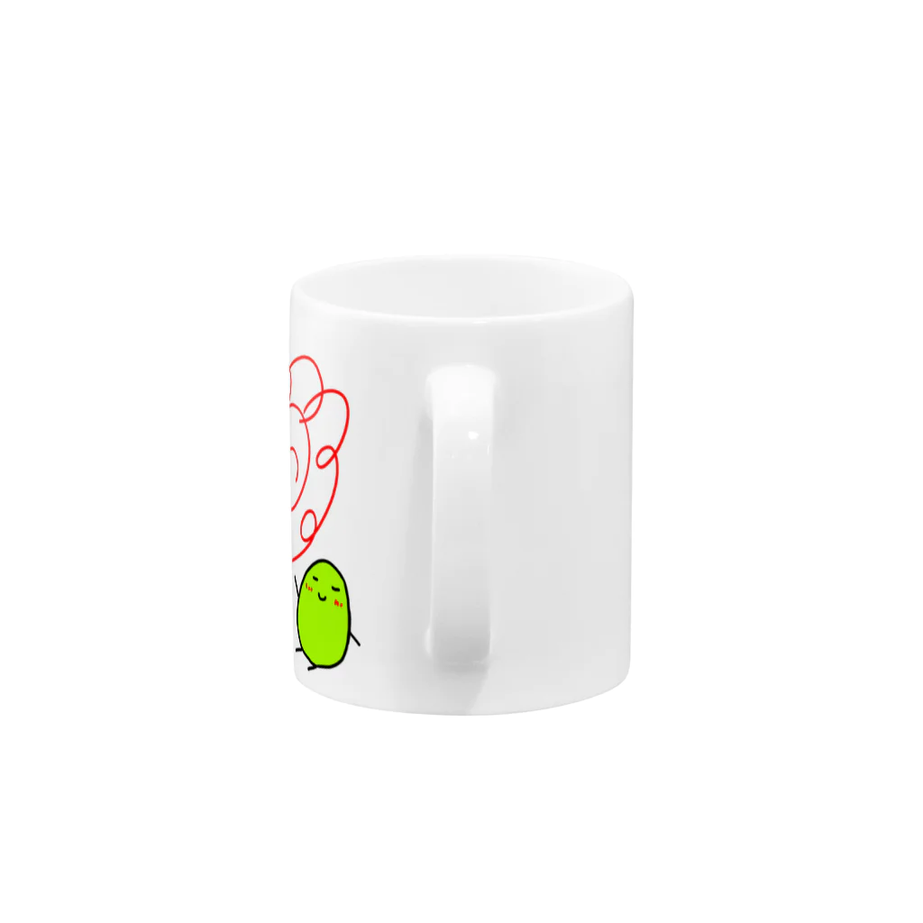 マメ大福のゆるキャラ妖精マメさん Mug :handle