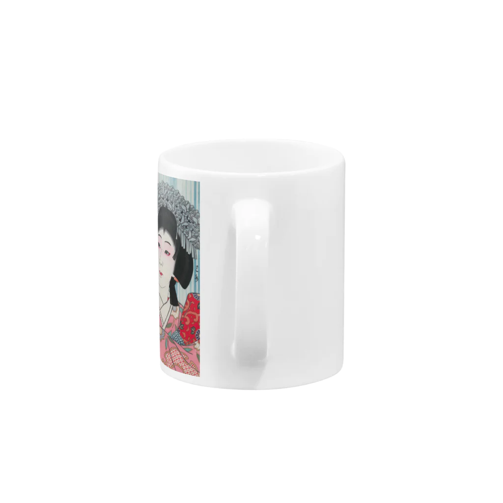 世界の絵画アートグッズの川瀬巴水《中村芝翫 雪姫》  Mug :handle