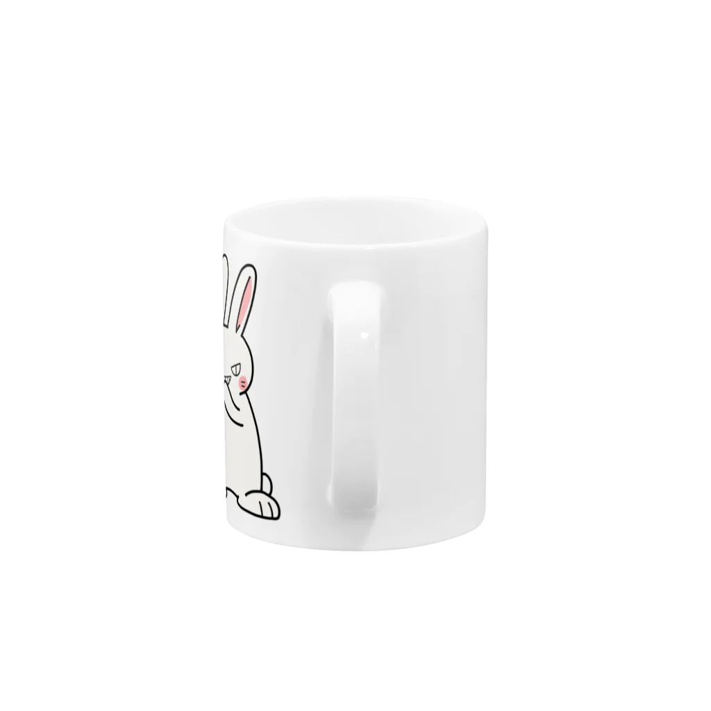 シシシFRIENDSのシシシうさぎ&シシシくろねこ Mug :handle