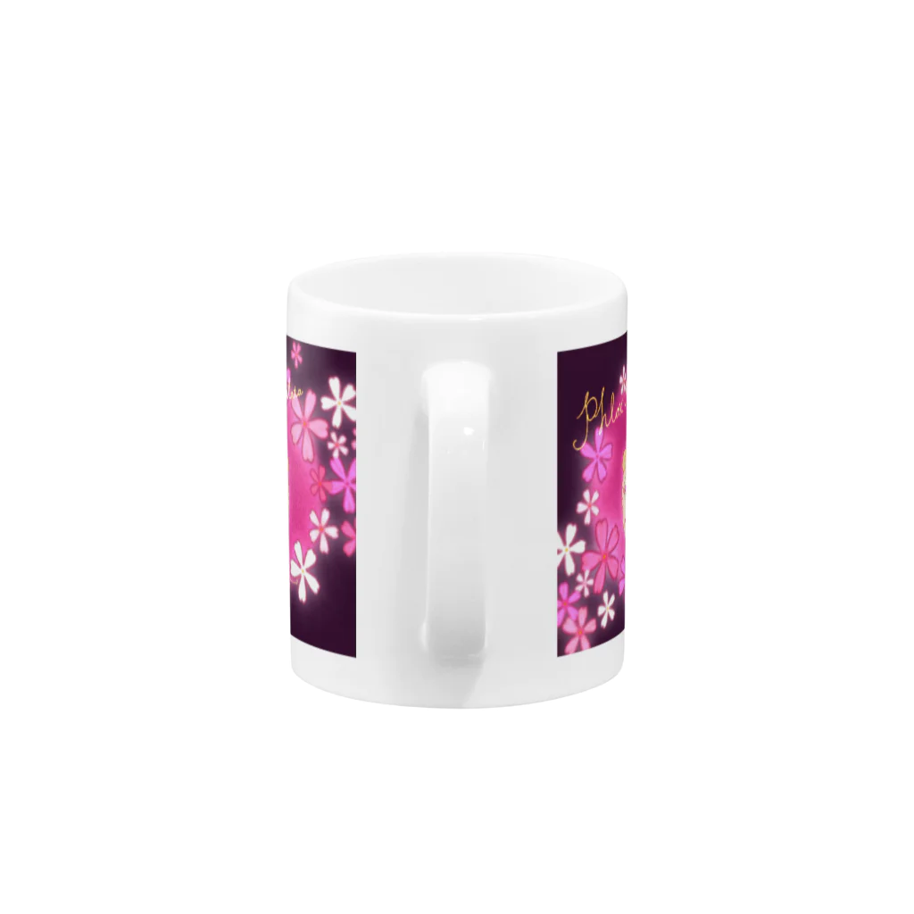 どるちぇ＊うさぎの《ボタニカル》＊芝桜×ひつじ＊誕生日花 Mug :handle