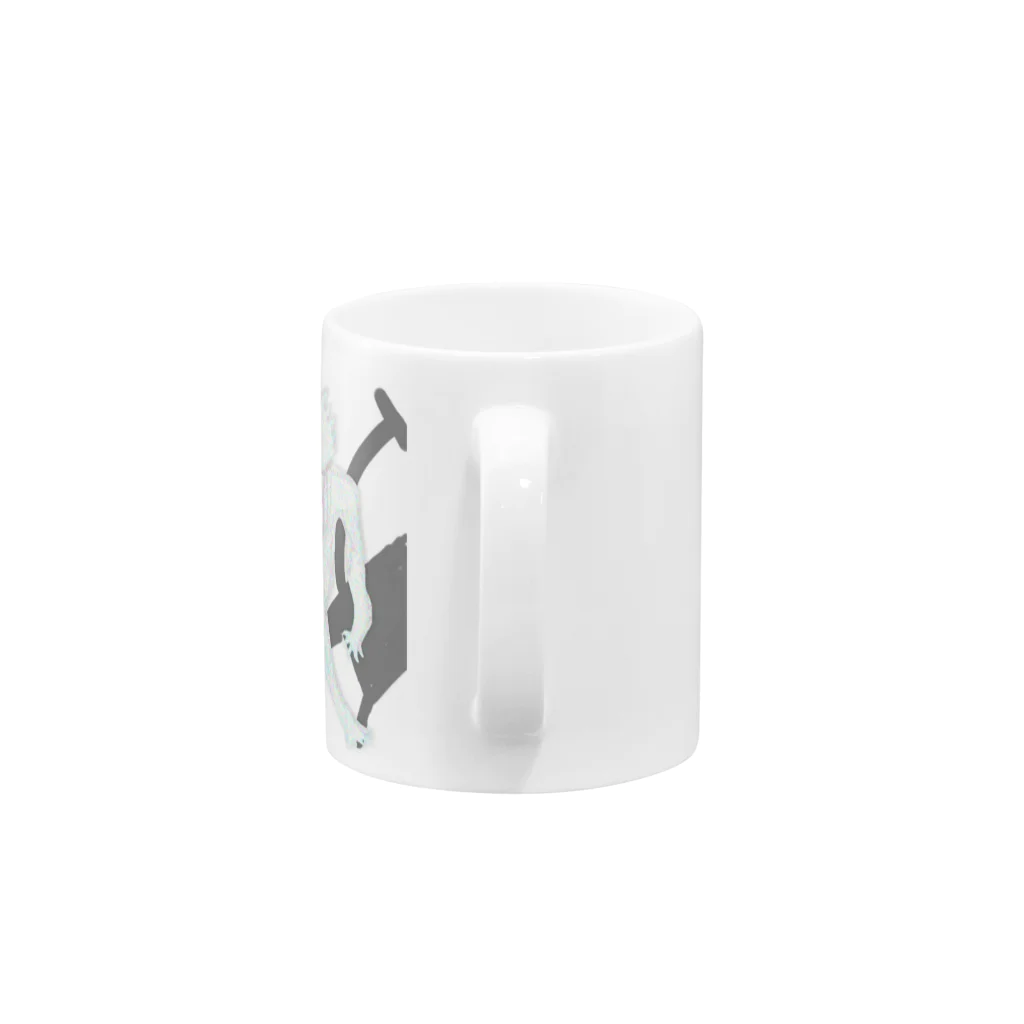樹クリエイションのギャイギャイ Mug :handle